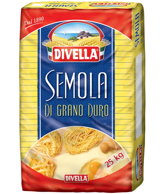 Semola di Grano Duro 25kg DIVELLA - múka na cestoviny