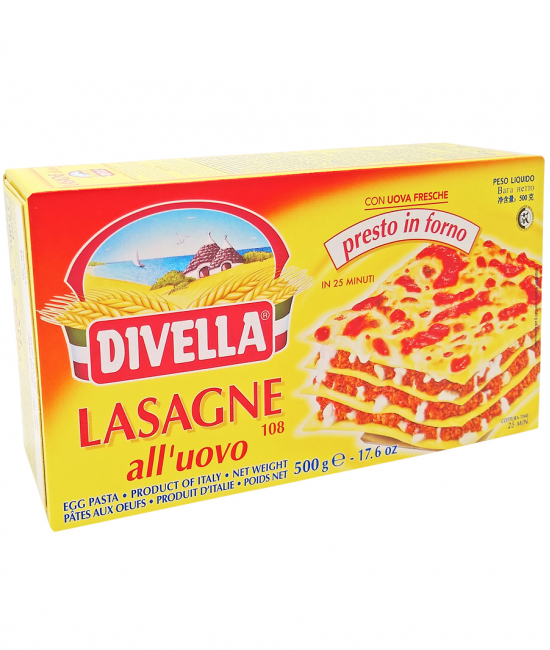 Vaječné cesto na lasagne 500g DIVELLA