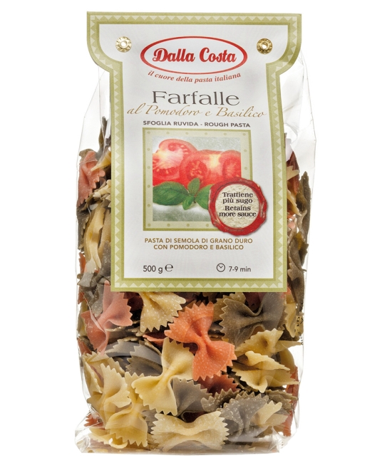 Farfalle tricolori pomodoro e basilico 500g