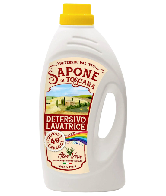Prací gél na farebné oblečenie s Aloe Vera 1,85L, 40PD, Sapone di Toscana