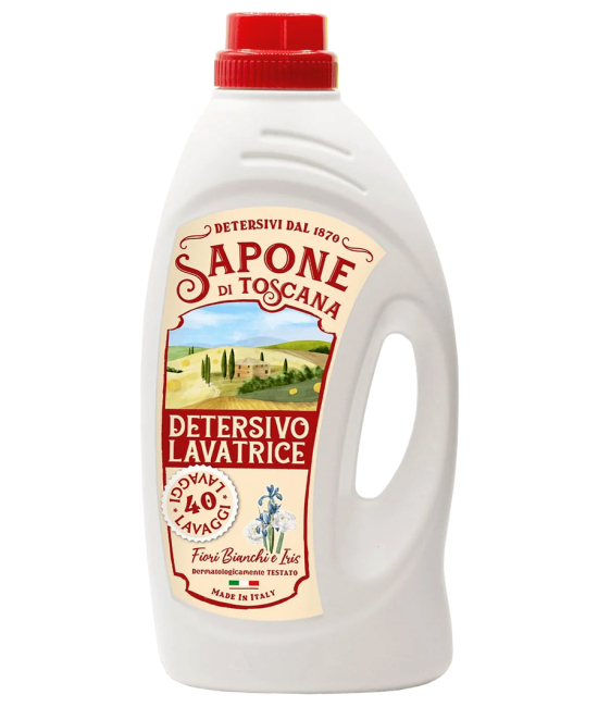 Prací gél s vôňou bielych kvetov a kosatca 1,85L, 40PD, Sapone di Toscana