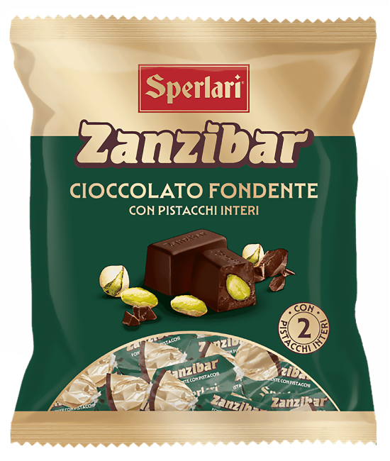 ZANZIBAR Tmavá čokoláda s pistáciami 117g SPERLARI