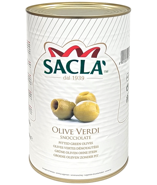 Olive verdi snocciolate 4,3kg - olivy zelené bez kôstky SACLA