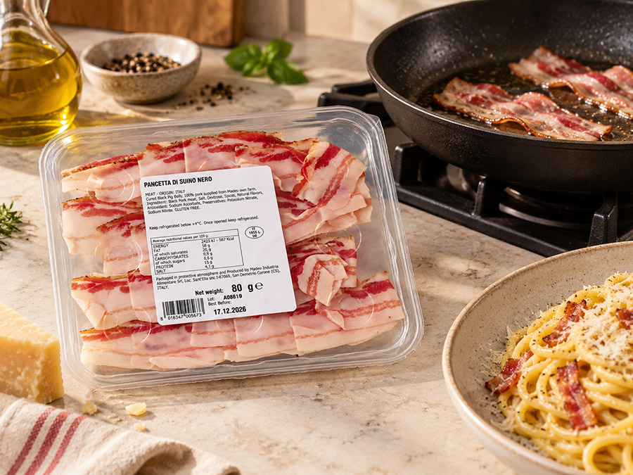Madeo Pancetta z čierneho ošípaného